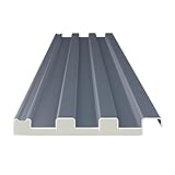 100-Pcs Metal Roof Panels,5.2in Wide Aluminum Alloy Waterproof Roofing Panel,Outdoor Insulated Corrugated Roofing Panels for Gazebo, Sheds, Stables, Garages and Mobile Homes（Solid-6.5FT Length）