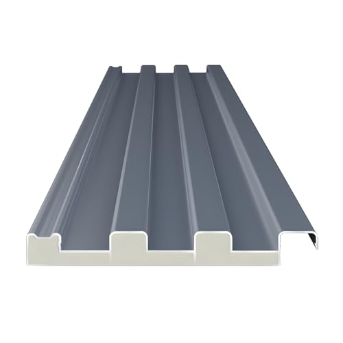100-Pcs Metal Roof Panels,5.2in Wide Aluminum Alloy Waterproof Roofing Panel,Outdoor Insulated Corrugated Roofing Panels for Gazebo, Sheds, Stables, Garages and Mobile Homes(Solid-6.5FT Length)