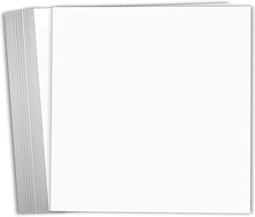 Papier cartonné blanc Hamilco 30,5 x 30,5 cm de 45,4 kg pour loisirs créatifs 50 feuilles
