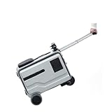 Jidanmian Equipaje Ligero y manejable de 20 Pulgadas, Maleta Inteligente manejable de 30 litros con Pantalla Digital LED,Scooter eléctrico de 94 WH para Viajes de Negocios en aeropuertos(Silver)