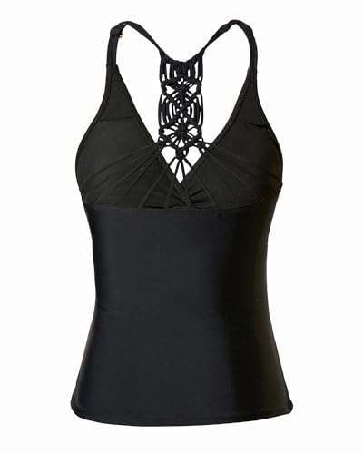 Holipick Tankini Top Only for Women V Neck Tummy Control Swimsuit Ruched Bathing Suit No Bottom2