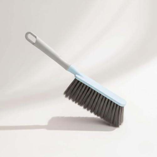Image of Household Brush Sweeping, Cleaning Floors Long Handle Dust for Tiles, Carpet, Bed, Sofa,Mattress, Window, Bathroom, Car Seat, Curtain, Cleaner Home (Blue)