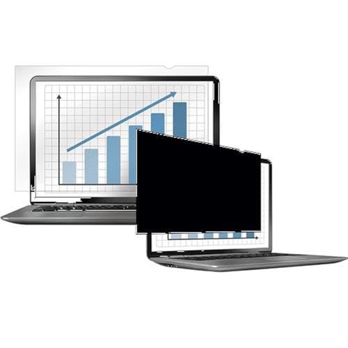 Fellowes PrivaScreen Blickschutzfilter – Anti-Glare Displayschutz für Laptop 15,6 (16:9, 345 x 194 mm), einfache Befestigung & Entfernung mit Quick Reveal Tabs