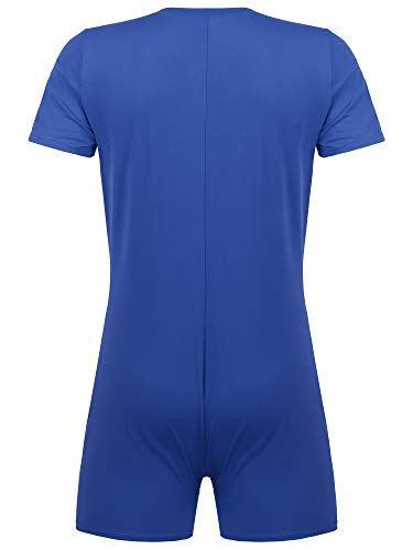 MSemis Men's One-Piece Boxer Bodysuit Leotard Underwear Short Sleeve Press Button Jumpsuit Romper Unitard - Image 3