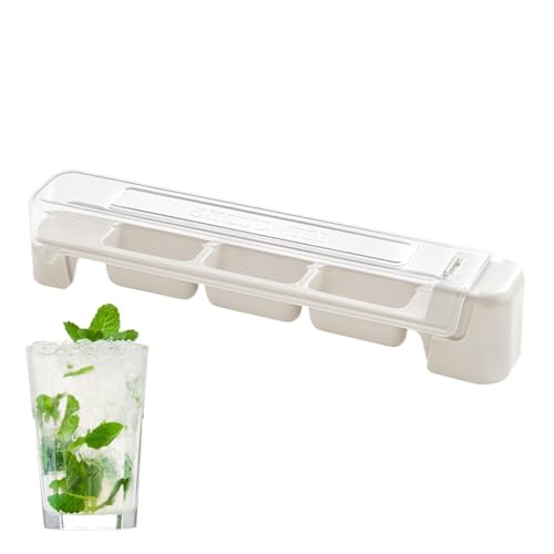 Moldes de cubitos de hielo, bandeja de cubitos de hielo con tapa | Fabricante de cubitos de hielo prensado en el hogar - Diseño de cubierta sellada Gadget de cocina para cócteles, café, fruta, whisky
