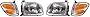 Brock 4 Piece Set of Headlights & Signal Lights for 2001-2004 Sequoia & 2004 Tundra