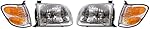 Brock 4 Piece Set of Headlights & Signal Lights for 2001-2004 Sequoia & 2004 Tundra