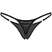 Yihuimin Womens Sexy Low Rise Micro Back G-String Thongs T-Back Tiny Panties Underwear Black One Size