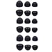 BORLTER CLAMP Coussinet en Silicone pour Écouteurs 9 Paires (18 Pièces), Embouts d'écouteurs de Remplacement Compatible avec la Plupart des Écouteurs (Noir, S/M/L 3 Tailles)