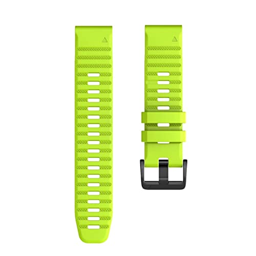 Bracelet silicone Garmin Fenix 7X 6X 5X vert 26mm pour remplacer votre montre