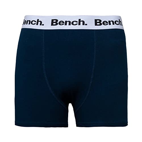 Bench Men's Marcos Boxer Short Multipack, Assorted Colours, Elasticated Logo Waistband, 7 Pack, Premium Cotton Blend, Comfortable Men's Underwear, Small