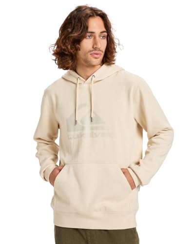 Quiksilver - Sudadera de Forro Polar con Capucha para Hombre, Color Blanco, XXL