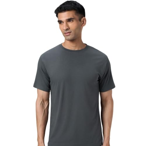 Image of Wellbi Bamboo Men's Tshirt - Ultra-Soft, Breathable & Sustainable | Premium Cotton Blend for Supreme Comfort | Stylish & Eco-Friendly T-Shirt for Men | Tshirt Men Cotton