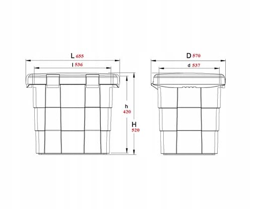 Daken Pit Box Pojemnik na Piasek i Sól, Żółty, 655x570x520mm, 6.3kg, 108 Litrów