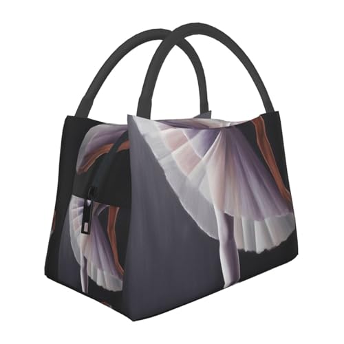 バレエダンサーランチバッグ レディース メンズ 断熱ランチボックス 再利用可能 漏れ防止 ランチトートバッグ サイドポケット付き クーラーフードコンテナ 大型 食事バッグ 通勤 旅行 アウトドアのサムネイル