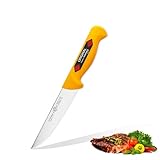 ✔️ [Molybdänstahl 1.4116] Unsere Messer sind aus hochwertigem Molybdänstahl gefertigt, einem Material, das für seine außergewöhnliche Schärfe, Härte und Korrosionsbeständigkeit bekannt ist. Die spezielle Legierung mit Molybdän verleiht der Klinge eine unübertroffene Schneidfähigkeit und ermöglicht präzise Schnitte ohne Anstrengung. Egal, ob du Gemüse schneidest oder Fleisch tranchierst, unser Messer aus Molybdänstahl bleibt immer scharf und einsatzbereit.