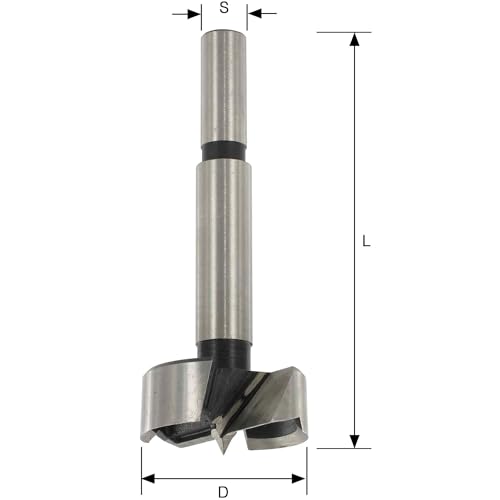 ENT Wiertlo Forstner, chwyt (S) 8 mm, srednica (D) 10 mm, dl. 90 mm