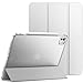 JETech Hülle für iPad Pro 11 Zoll M5/M4 2025/2024 (6./5. Generation), Dünn Standfuß Hart Rückenschale Smart Abdeckung mit Auto Wachen/Schlafen (Silber)