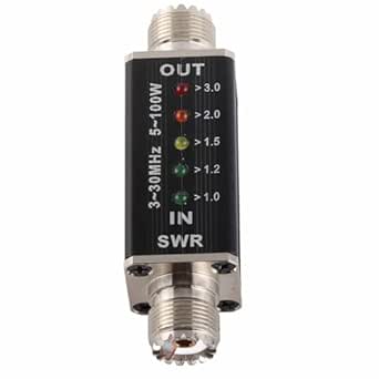 StandingMeter 10 to 50W, Mini Shortwave SWR Meter with LED Indicator ...