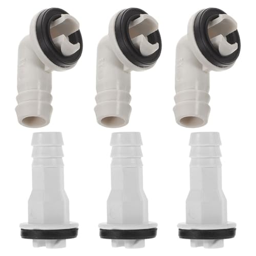 Cabilock Kit de Drenaje para Aire Acondicionado 6 Piezas Codo de 15 Mm y Conectores Estándar Accesorios para Exterior Instalación Sencilla para Manguera de Desagüe