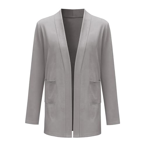 Girl's Casual Cardigan Lightweight Solid Fashion Open Front Tops Loose Fits Long Sleeve Teen Outwear 5 to 14 Years4