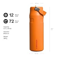 Stanley 1913 Flip Straw Trinkflasche 0.7L - Goldenrod Coral – Ansicht 2