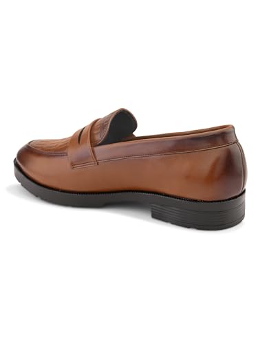 Image of STANPHORD Men Formal Loafer Shoes | PU Leatherette Slip-On Moccasins | Cushioned Anti-Slip | Office Business Casual (TPSL 25010)