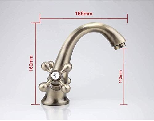 Mélangeur d'évier de baignoire style rétro en bronze - 4