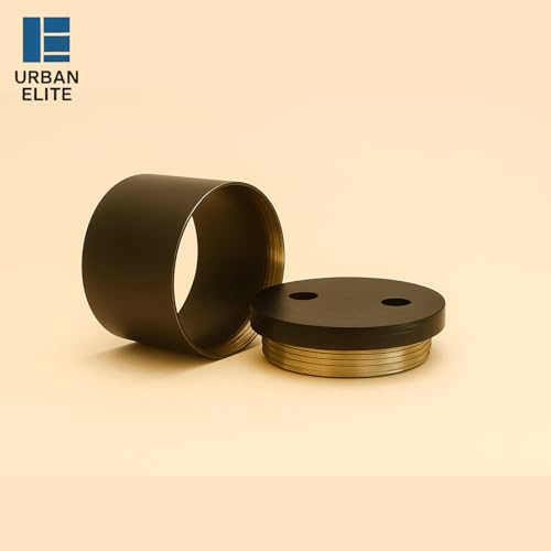 Image of Urban Elite Heavy Curtain Wall to Wall Bracket Black for Stainless Steel Curtain Rod and Wardrobe Rod (Steel)- 2pcs (Black)