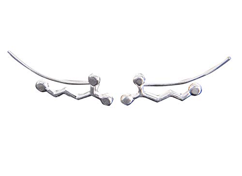 Marycrafts Sterling Silver Gaba Molécola química Ear Crawler Cover