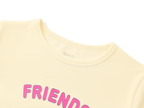 Topgal Girls Rib Knit Pajamas - Snug Fit Puppy, Leopard & Fruit Print Pjs for Kids 2-Pieces Cute Sleepwear Size 4-142