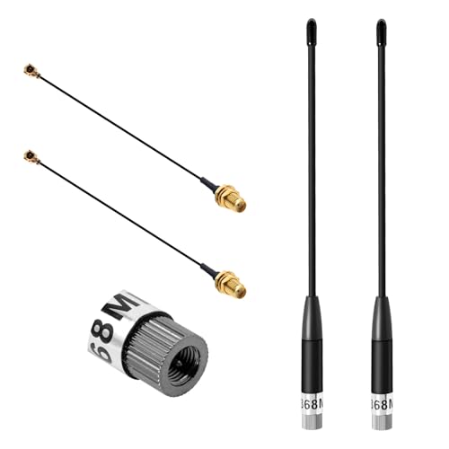 Pixelure 10dBi Gain/868MHz LoRa Antenne für ESP32/LoRa 32 V3/LoRa32u4 II, SMA Stecker 195mm + (U.FL IPX) auf SMA Buchse Kabel für Meshtastic LoRa Long Range Soft Whip-Antenne (2 Stück)