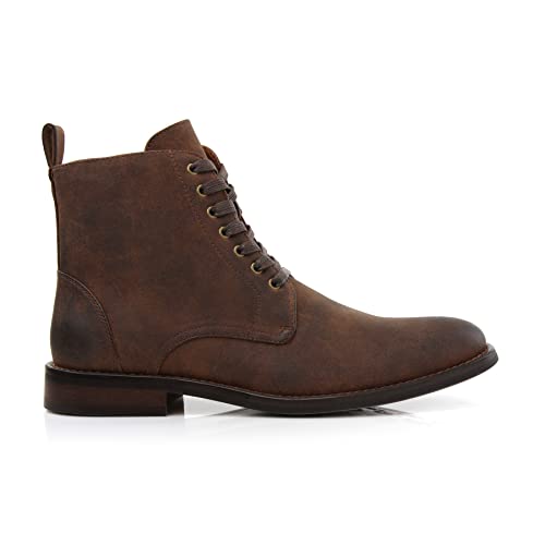 Image of Polar Fox Men's Ankle Dress Boots | Lace-up Casual Fashion Boot Collection | Cap Toe & Plain Toe Styles |