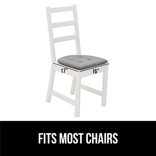 Gorilla Grip Tufted Memory Foam Chair Cushions, Set Of 4 Comfortable Pads For Dining Room, Slip Resistant Backing, Washable Kitchen Table, Office Chairs, Computer Desk Seat Pad Cushion, 16X17 Gray #TOP5