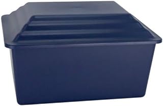 Navy Blue Urn Vault for Ground Burial, Holds One Adult Cremation Urn for Human Ashes, Durable and Secure Cremation Urn Vault for Cemetery Burial
