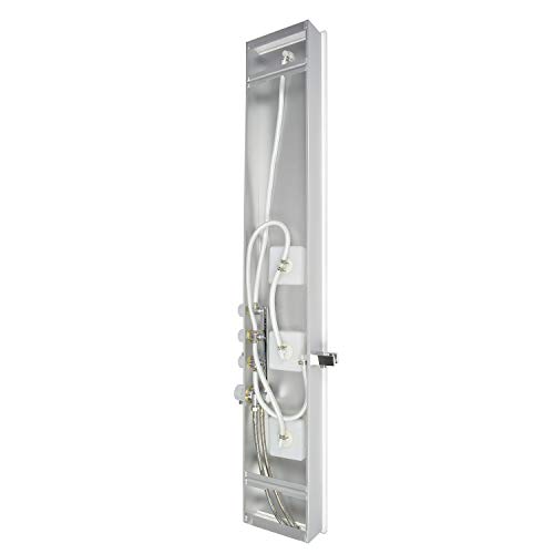 Blue Ocean 59” Aluminum Spa8659 Thermostatic Shower Panel Tower With Rainfall Shower Head, 3 Body Nozzles, And Handheld Shower Head #TOP5