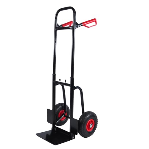 Carretilla de mano resistente 330 lb con ruedas de goma miniatura 1