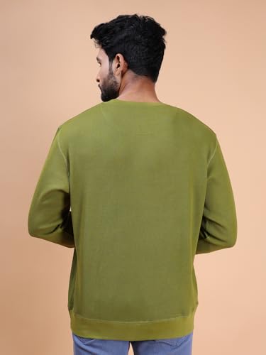 Image of Rupa Colors Waffle Texture Full Sleeves T-Shirt for Men, 100% Cotton with Breathable Fabric, Ribbed Crew Neck, Super Stretchable, Anti-Fungal Dye, Pack of 1