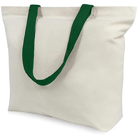 TOPDesign 6-Pack Durable Canvas Tote Bags Cover