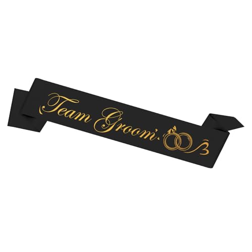 Team Groom Schärpe Schwarz Schärpe Team Groom Sash Junggesellenabschied Schärpe Junggesellenabschied Deko JGA Schärpe Schwarz JGA Zubehör Junggesellenabschied Schärpe Bachelor Party Accessories