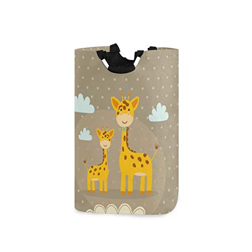 Mnsruu Panier à Linge Pliable avec poignée Motif Girafe