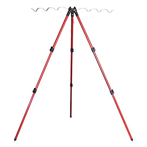 ERYUE Fishing Rod Holder,Fishing Rods Tripod Stand Telescopic Aluminum Alloy Fishing Rod Holder