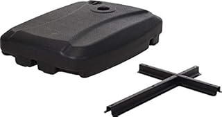 MaxxGarden - Base per ombrellone, 60 litri, in plastica, con ruote e maniglia, riempibile con acqua e sabbia per ombrelloni leggeri, colore nero