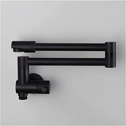 Grifos de pared plegables para cocina con acabado en latón negro mate 3