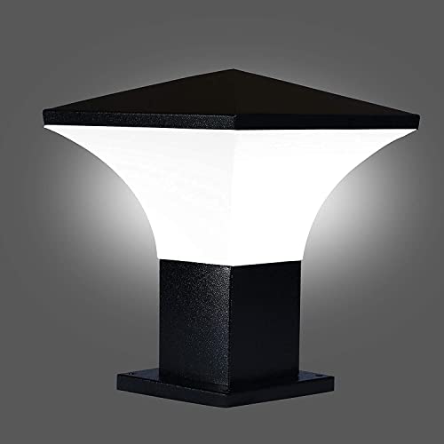 Image of Keypkus Black Metal Outdoor Gate Light for Pillar, Waterproof Modern Boundary Wall Lamp with B22 Holder, (Bulb not Included) Decorative Entrance Light for Home & Garden, Pack of 2