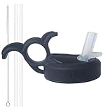 Eveau ParaValve Effortless Straw Lid for Hydro and Nalgene Water Bottles, Leak Proof, Insulated, BPA Free, Wide Mouth Flask Size