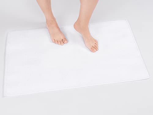 Cotton Paradise 100% Cotton Turkish Bathmat Rug, Soft Absorbent Quick Dry Non Slip, 17x24 Bathmat Rug, Snow White by Cotton Paradise - Used condition - US$14.99