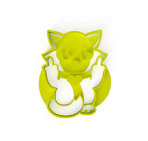 3DreamsDesign Keksausstecher Stinkefinger Katze Fuck Cat Katzen-Ausstecher ideal für Teig Fondant Marzipan super als Geschenk inkl Rezept