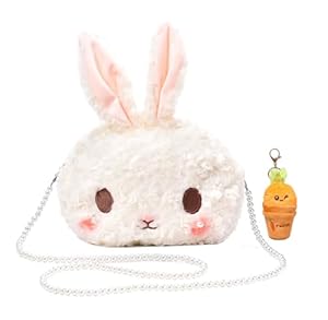 Howoodor Hasen Plüsch Crossbody Tasche mit Karotte