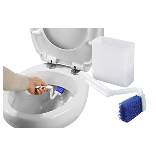 Maximex WC-Randreiniger mit Box, praktische abgewinkelte WC-Reinigungsbürste, Inklusive Wandaufbewahrungsbox, Maße (B x H x T): 4,5 x 23 x 9,2 cm